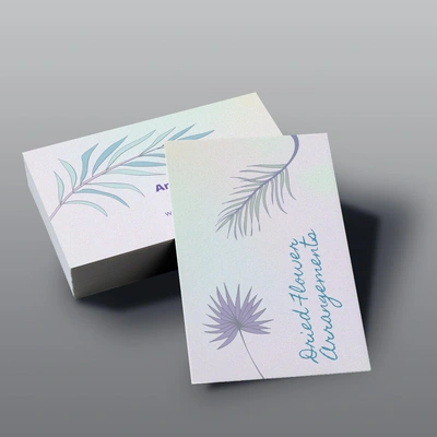 Pearl Business Cards - Dried Flowers