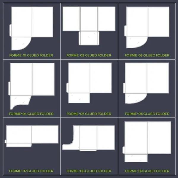  A4 Glued Folder Templates 1 - 9