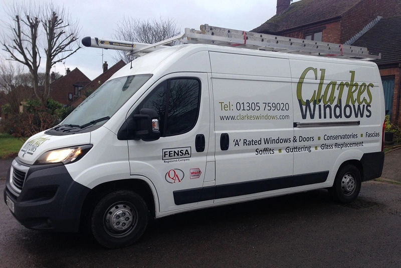 Clarkes Windows Van Graphics